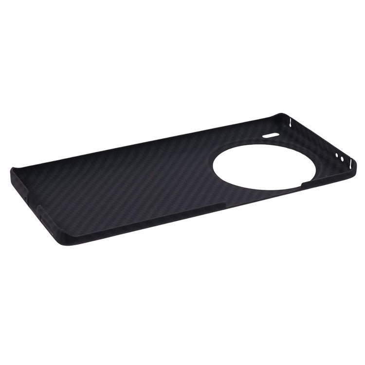 For vivo X100 5G Case 1500D Coarse Texture Aramid Fiber Back Cover with Big Lens Cutout - Black