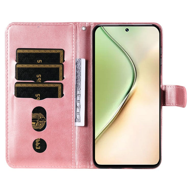 For vivo Y200 (India) 5G / V29e (Global) 5G Zipper Wallet Case Calfskin Leather Cover - Pink