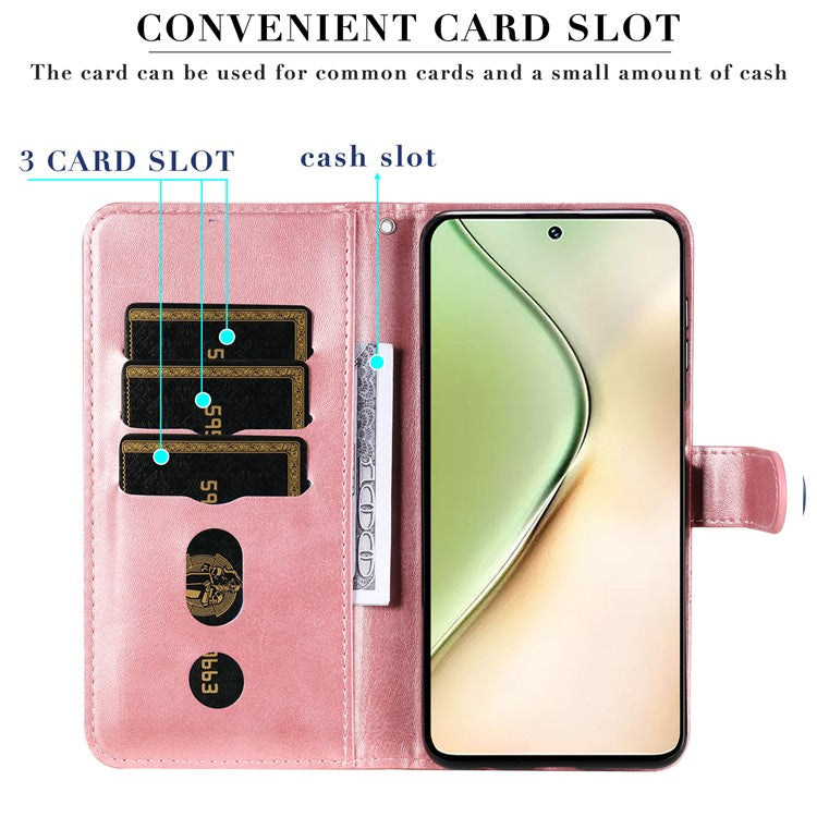 For vivo Y200 (India) 5G / V29e (Global) 5G Zipper Wallet Case Calfskin Leather Cover - Pink