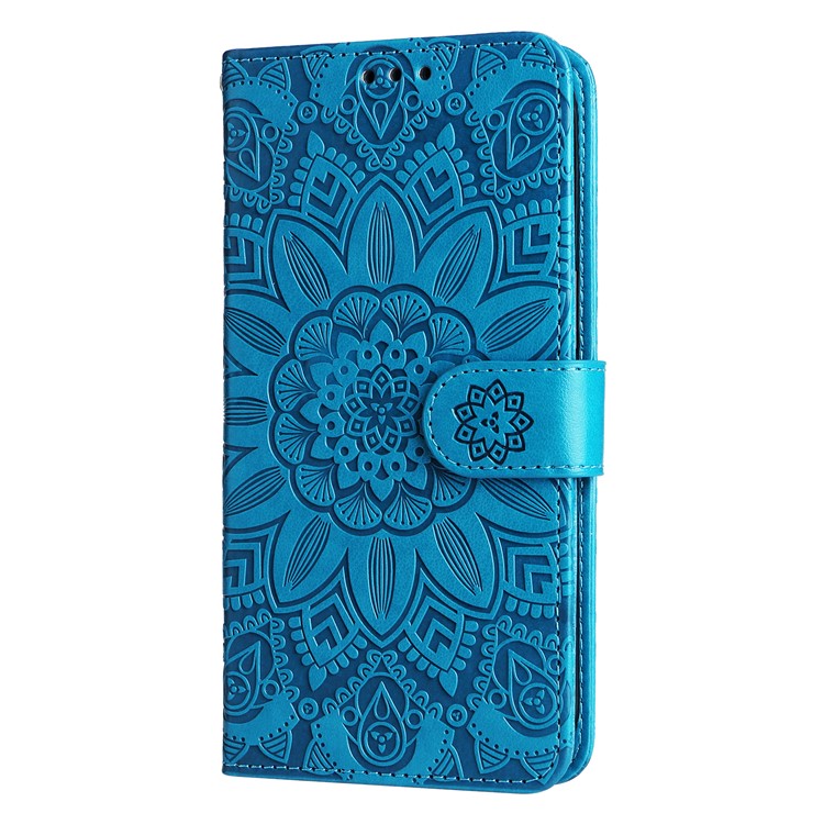 For vivo Y200 (India) 5G / V29e (Global) 5G Wallet Leather Case Sunflower Phone Cover - Blue