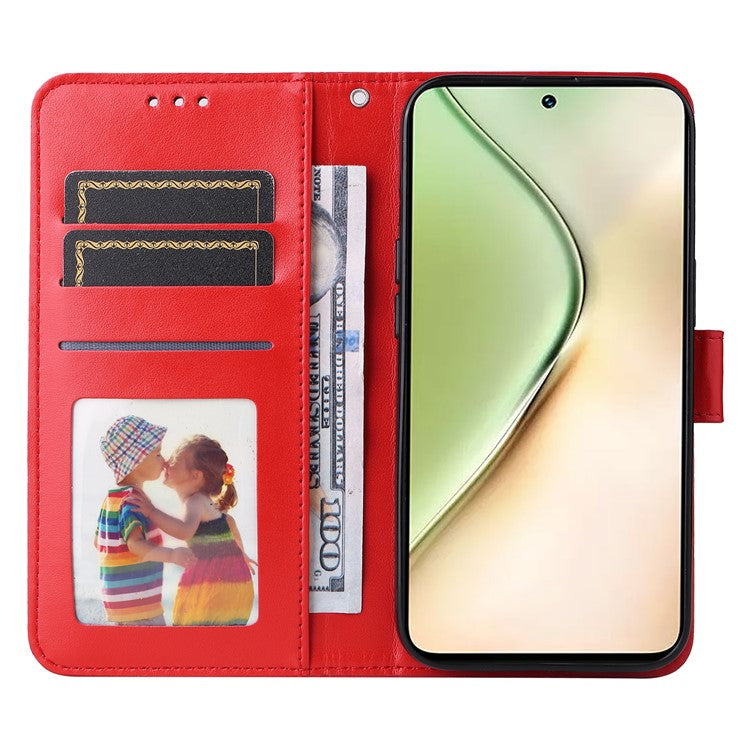 For vivo Y200 (India) 5G / V29e (Global) 5G Wallet Leather Case Sunflower Phone Cover - Red