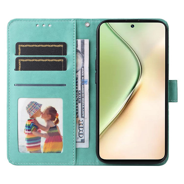 For vivo Y200 (India) 5G / V29e (Global) 5G Wallet Leather Case Sunflower Phone Cover - Green