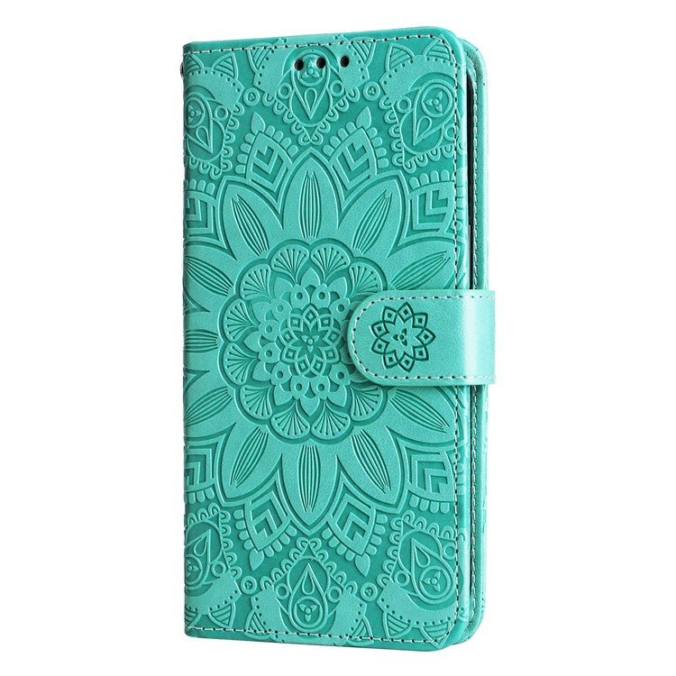 For vivo Y200 (India) 5G / V29e (Global) 5G Wallet Leather Case Sunflower Phone Cover - Green