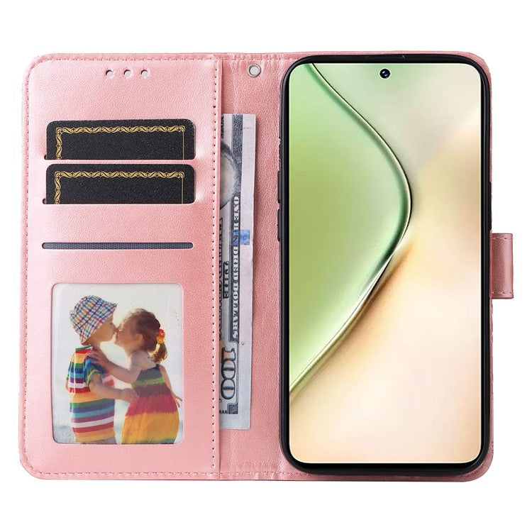 For vivo Y200 (India) 5G / V29e (Global) 5G Wallet Leather Case Sunflower Phone Cover - Pink