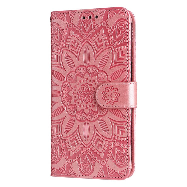 For vivo Y200 (India) 5G / V29e (Global) 5G Wallet Leather Case Sunflower Phone Cover - Pink