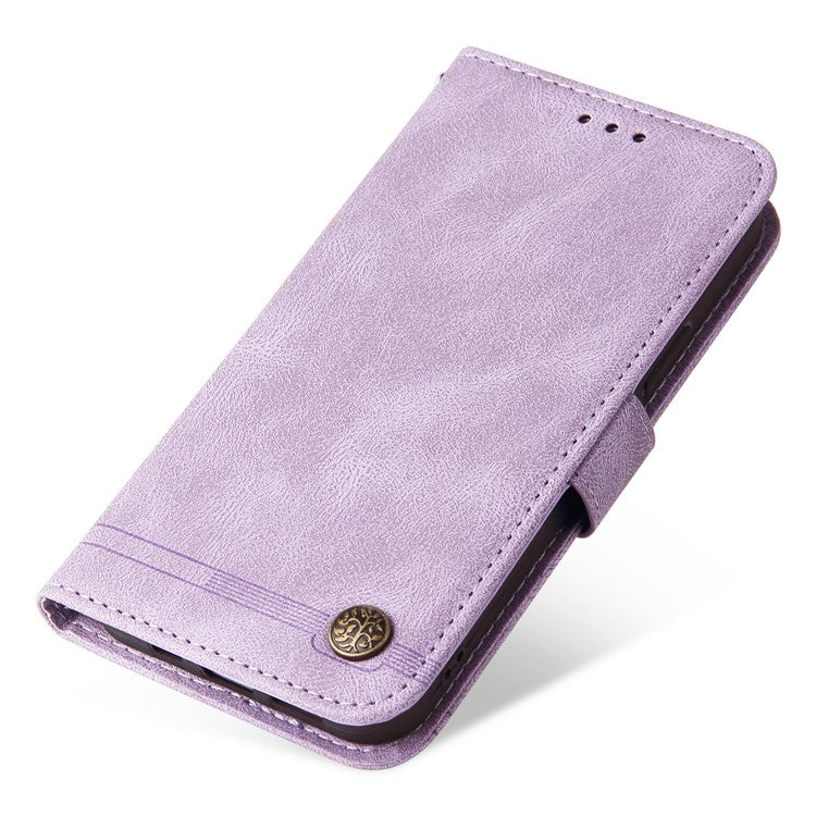 For vivo Y200 (India) 5G / V29e (Global) 5G Leather Phone Case with Life Tree Hardware Decor - Purple