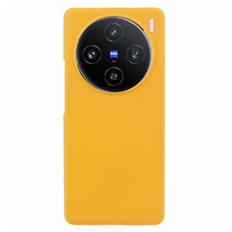 For vivo X100 5G Phone Case Rubberized Hard PC Phone Cover - Yellow