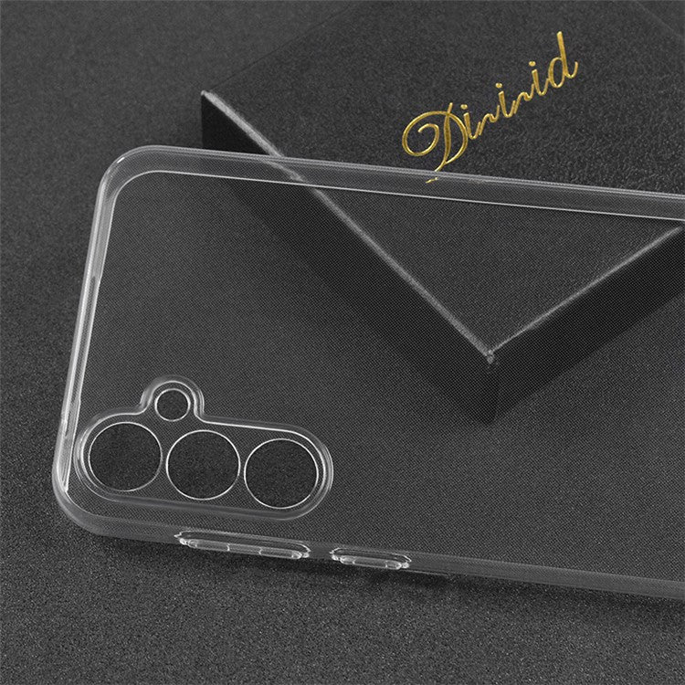 TPU Phone Case for Samsung Galaxy A55 5G Shell Precise Lens Cutout Slim-Fit Cover - Transparent