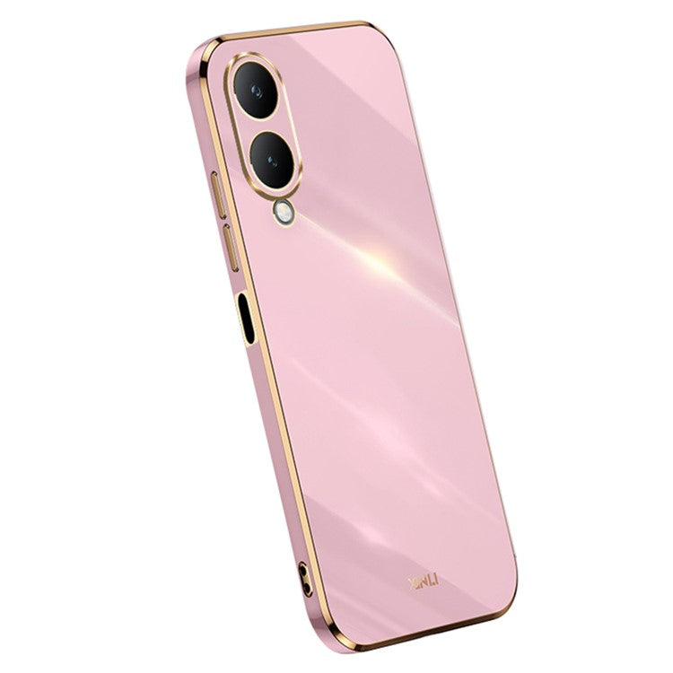 XINLI For vivo Y17s 4G Electroplating Case TPU Anti-Scratch Protective Cover - Purple