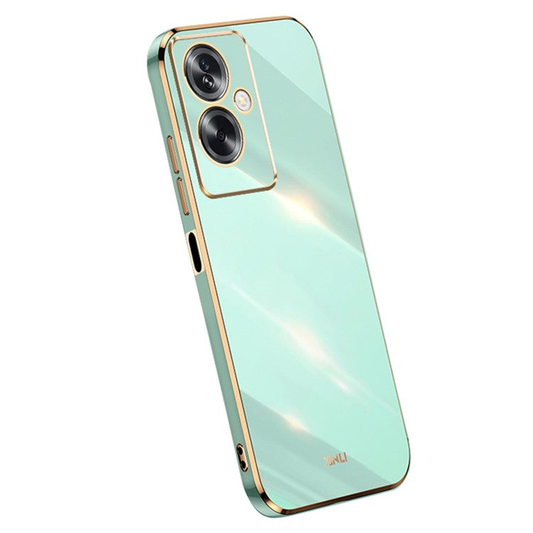 XINLI For Oppo A2 5G / A79 5G Phone Case Soft TPU Electroplating Cover - Cyan