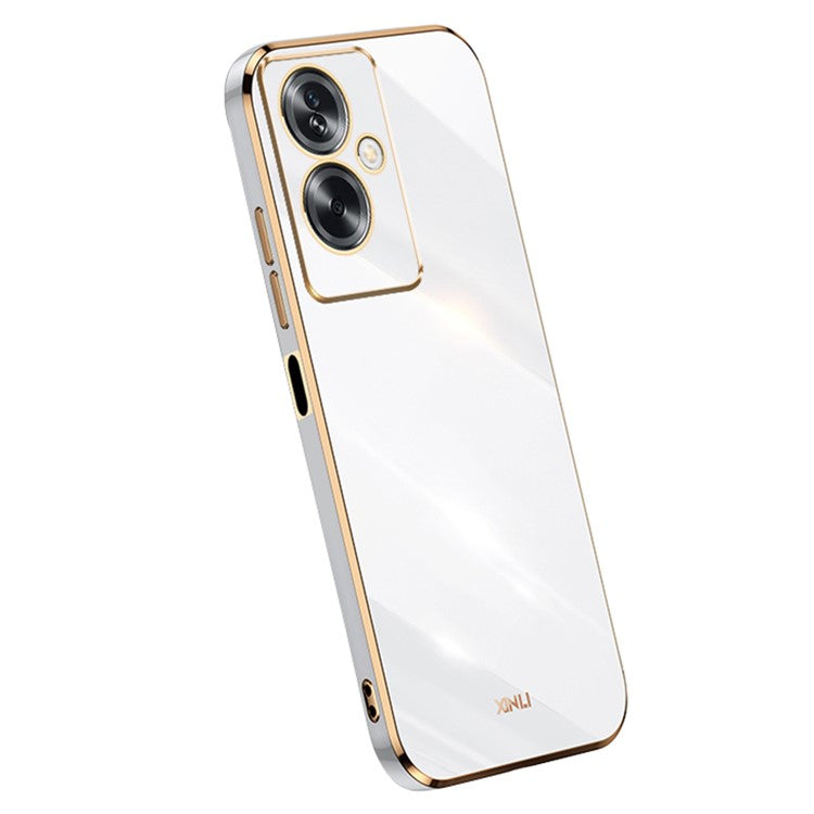 XINLI For Oppo A2 5G / A79 5G Phone Case Soft TPU Electroplating Cover - White