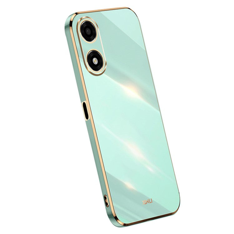 XINLI For Oppo A2x 5G Case Camera Lens Protection TPU Phone Cover - Cyan