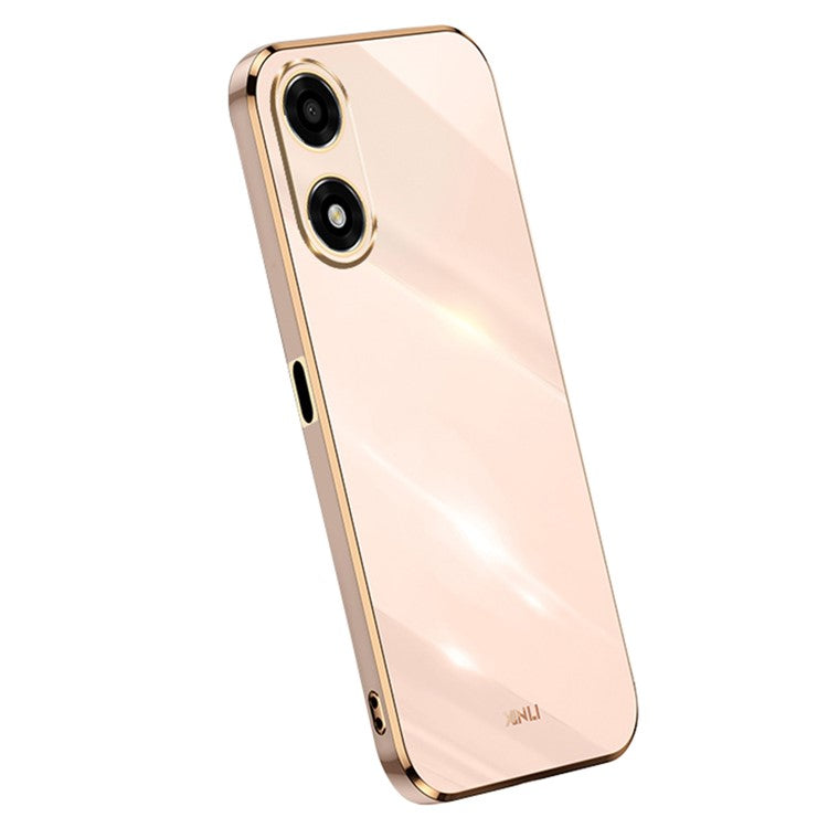 XINLI For Oppo A2x 5G Case Camera Lens Protection TPU Phone Cover - Pink