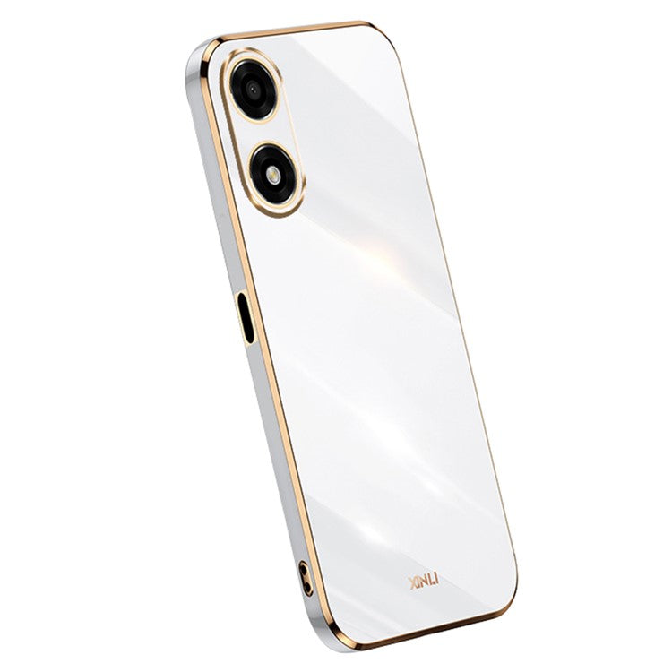 XINLI For Oppo A2x 5G Case Camera Lens Protection TPU Phone Cover - White