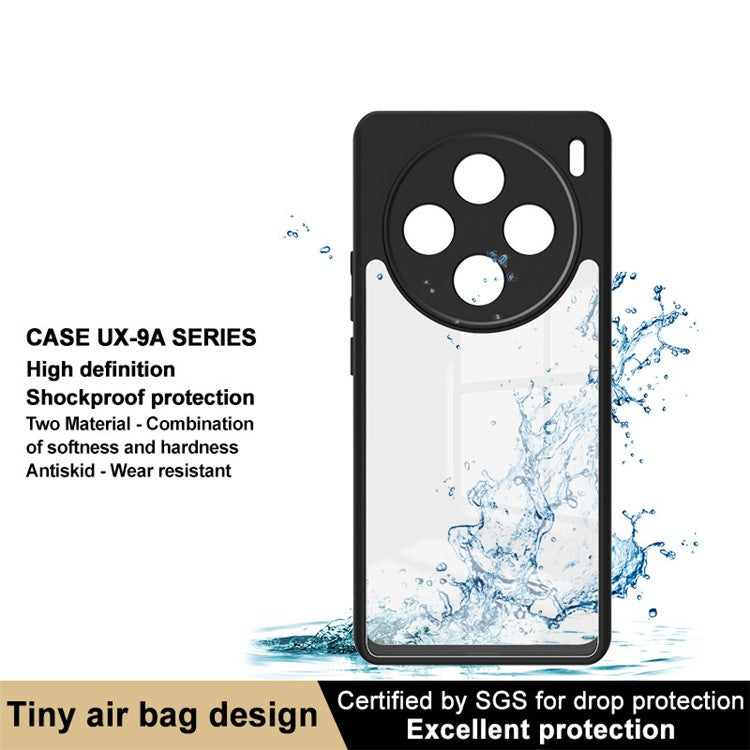 IMAK UX-9A Series for vivo X100 5G Cell Phone Case TPU + PC Anti-Scratch Transparent Back Cover