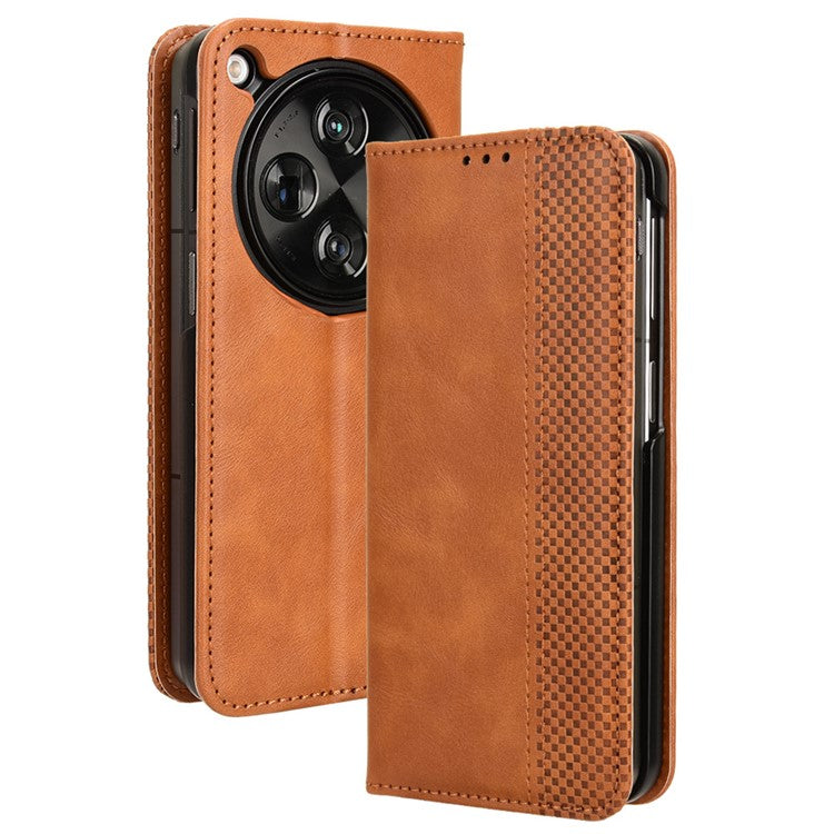 Retro Series For Oppo Find N3 5G / OnePlus Open Case Card Slots PU Leather Phone Covers - Brown