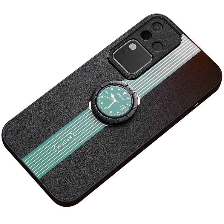 KADEM For vivo S18 Pro 5G Ring Kickstand Cover Watch Pattern Cell Phone Case - Green