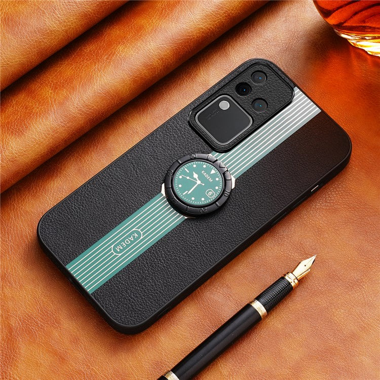 KADEM For vivo S18 Pro 5G Ring Kickstand Cover Watch Pattern Cell Phone Case - Green