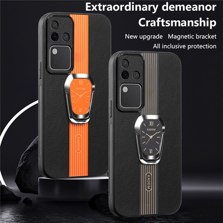 KADEM For vivo S18 Pro 5G Cell Phone Cases with Kickstand Electroplating Back Cover - Orange