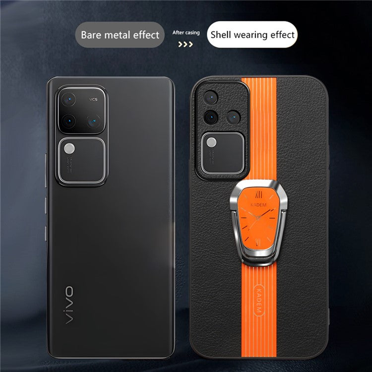 KADEM For vivo S18 Pro 5G Cell Phone Cases with Kickstand Electroplating Back Cover - Orange