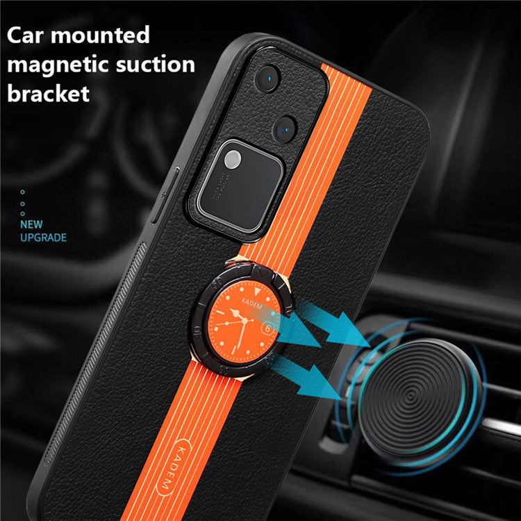 KADEM For vivo S18 5G Cover Electroplating Watch Pattern Anti-drop Cell Phone Cases - Orange