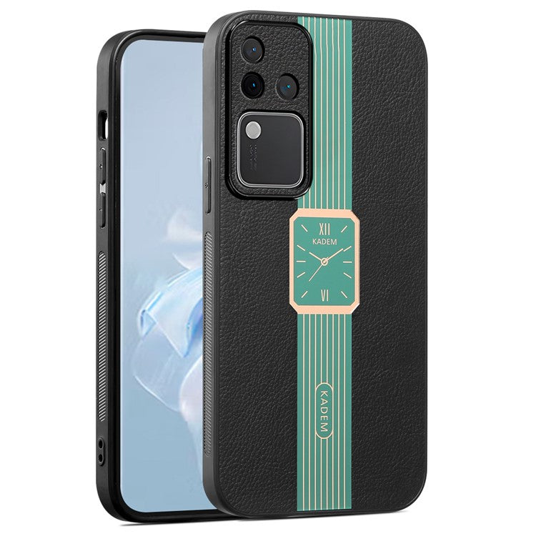 KADEM For vivo S18 Pro 5G Watch Pattern Cover Acrylic+TPU+PU Cell Phone Case - Green