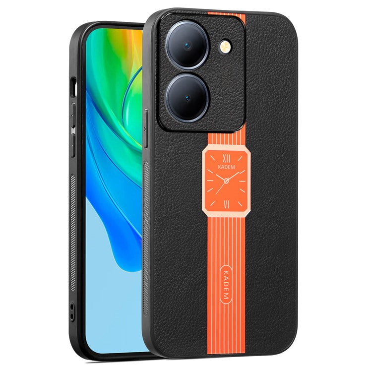 KADEM For vivo Y100i 5G Cover PU+Acrylic+TPU Scratch Resistant Cell Phone Case - Orange