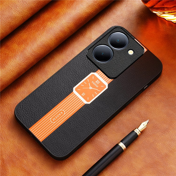 KADEM For vivo Y100i 5G Cover PU+Acrylic+TPU Scratch Resistant Cell Phone Case - Orange