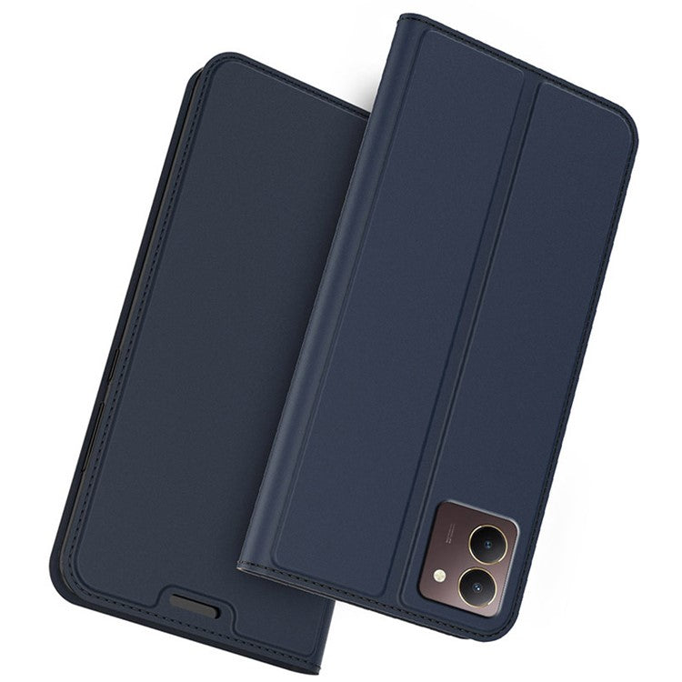 For vivo Y27s 4G Phone Cover Anti-Scratch Card Slot PU Leather Case - Blue