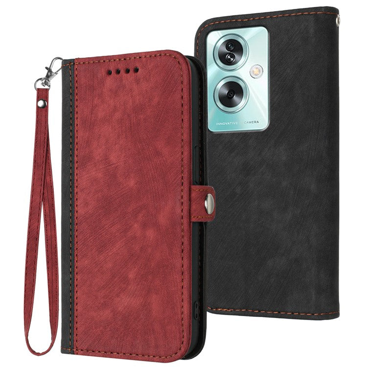 YX0020 For Oppo A79 5G / A2 5G Phone Case PU Leather Wallet Stand - Red