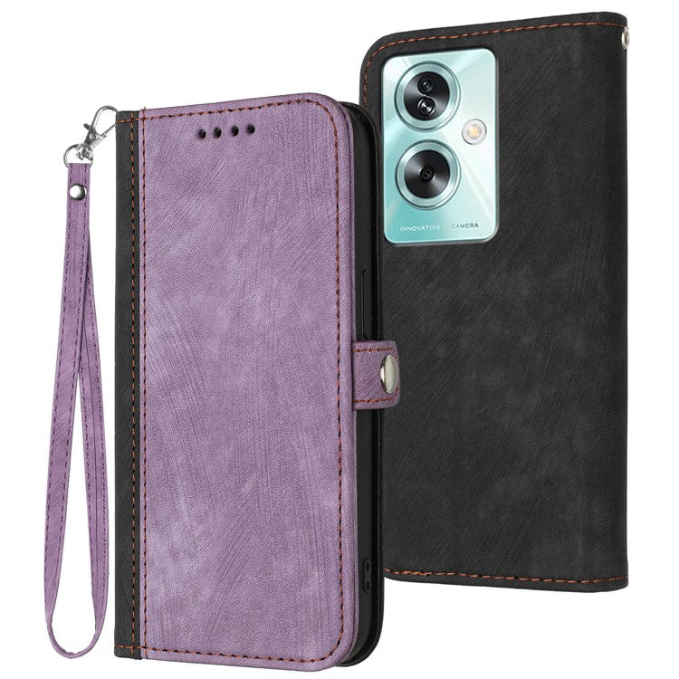 YX0020 For Oppo A79 5G / A2 5G Phone Case PU Leather Wallet Stand - Purple