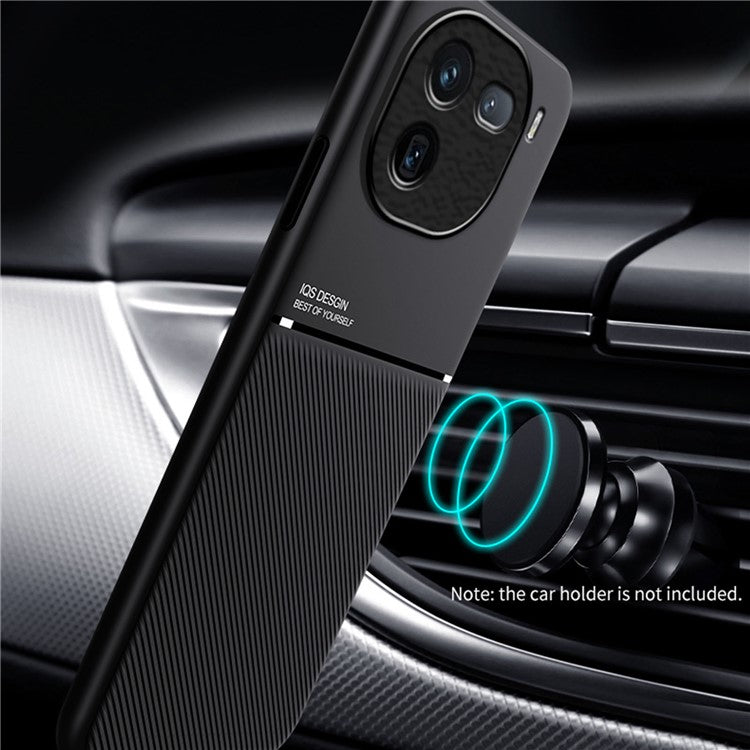 For vivo iQOO 12 5G Case Works with Magnetic Car Mount Phone Guard Shell - Black