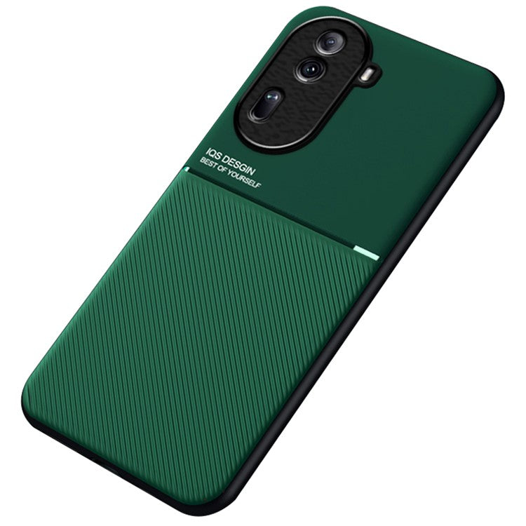 Phone Cover for Oppo Reno11 5G (Global) Back Case Works with Magnetic Car Mount - Green