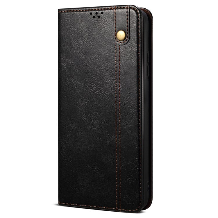 For vivo S18 Pro 5G Case TPU+PU Leather Magnetic Wallet Phone Cover - Black