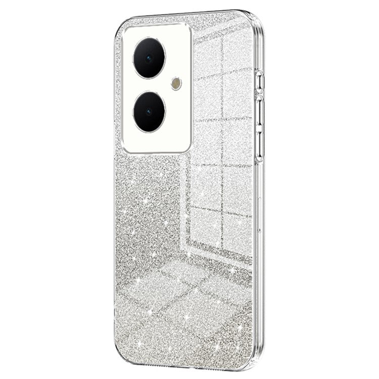 For vivo Y78+ 5G / Y78 5G / V29 Lite 5G TPU Case Gradient Glitter Electroplated Phone Cover - Transparent