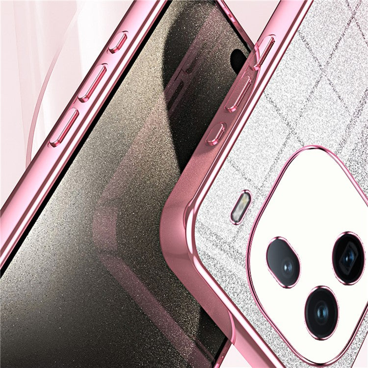 For vivo iQOO 12 Pro 5G TPU Phone Case Gradient Sparkle Electroplated Cover - Transparent