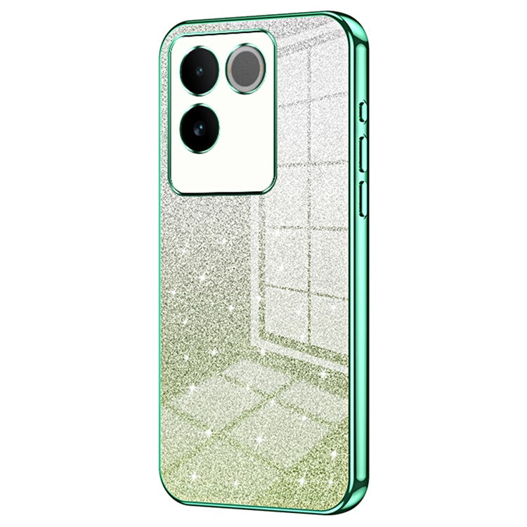 Sparkling Gradient Case for vivo S17e 5G Electroplated TPU Phone Cover - Green