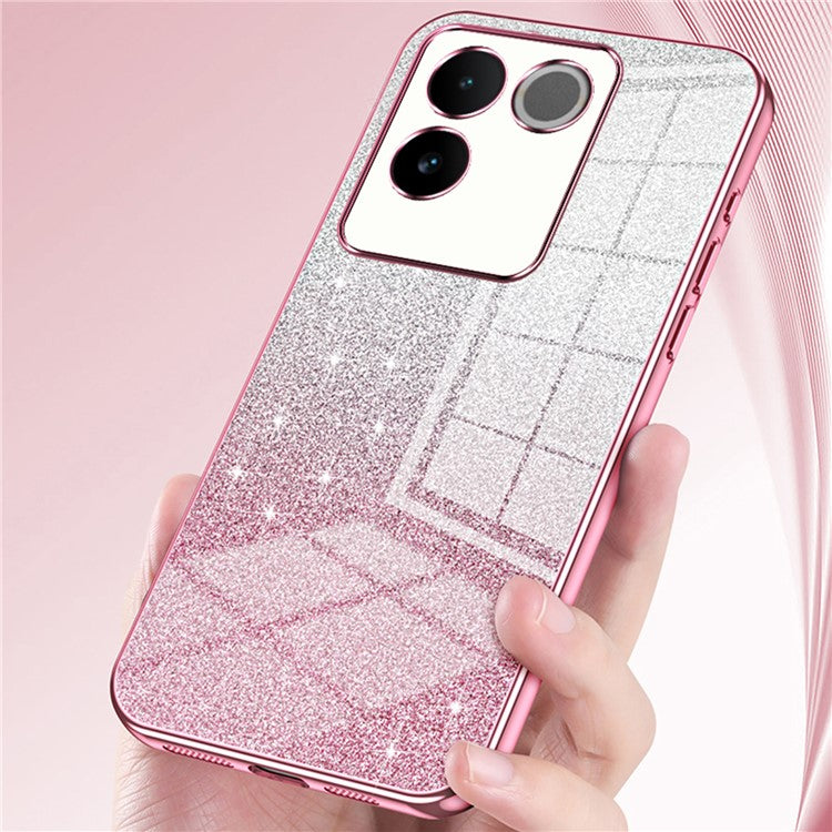 Sparkling Gradient Case for vivo S17e 5G Electroplated TPU Phone Cover - Green