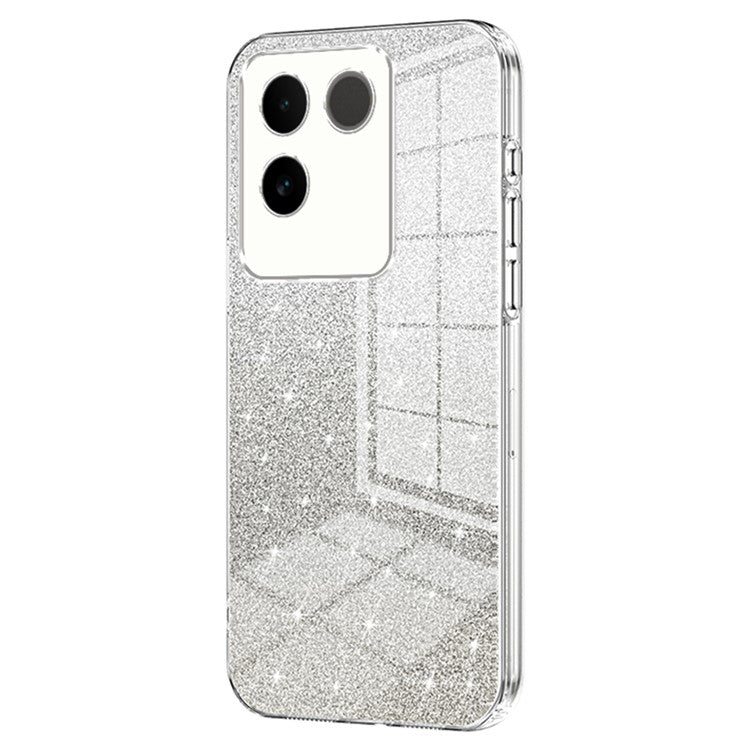 Sparkling Gradient Case for vivo S17e 5G Electroplated TPU Phone Cover - Transparent