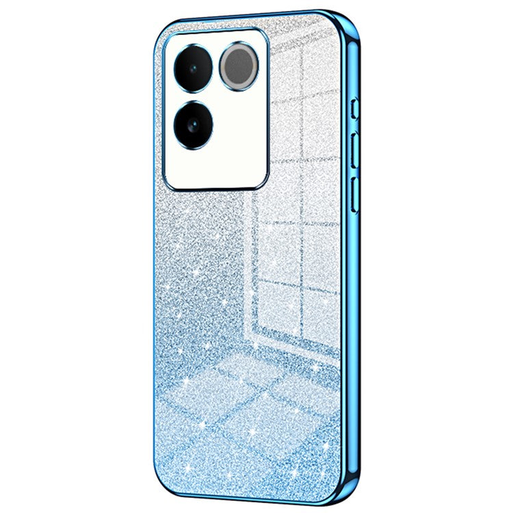 Sparkling Gradient Case for vivo S17e 5G Electroplated TPU Phone Cover - Blue