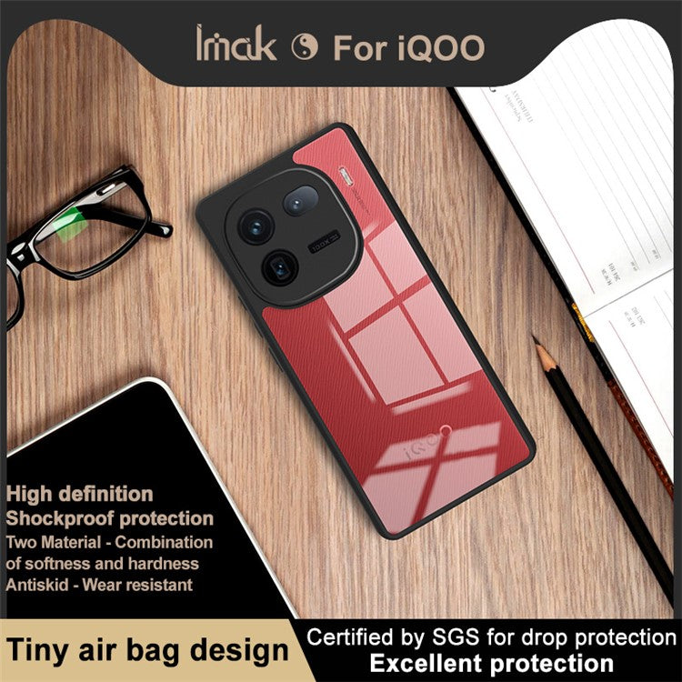 IMAK UX-9A Series for vivo iQOO 12 5G Cell Phone Case Clear TPU + PC Shockproof Back Cover