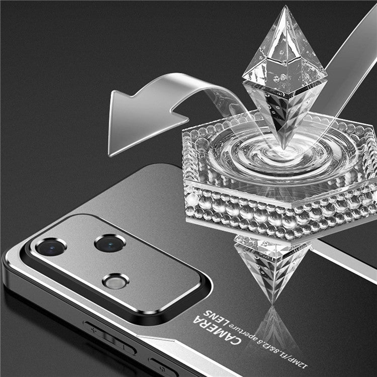 For vivo S18 5G Metal Phone Case Camera Protection Cover - Silver