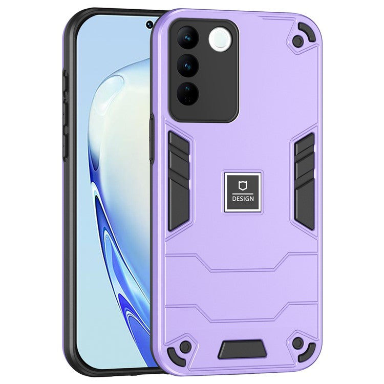 For vivo V27 5G / V27 Pro 5G / S16 / S16 Pro Case Rugged Hard PC+Soft TPU Phone Cover  - Purple