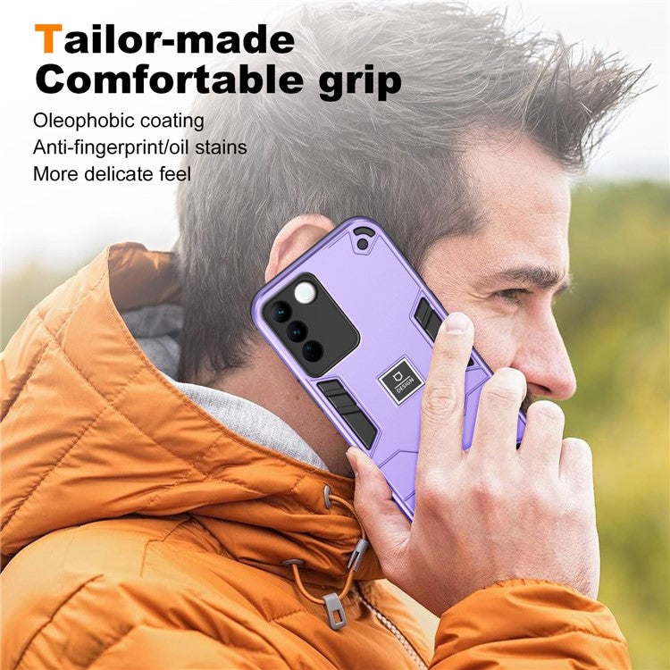 For vivo V27 5G / V27 Pro 5G / S16 / S16 Pro Case Rugged Hard PC+Soft TPU Phone Cover  - Purple