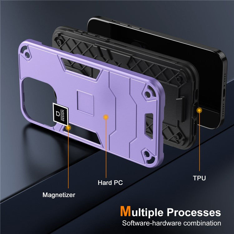 For vivo V27 5G / V27 Pro 5G / S16 / S16 Pro Case Rugged Hard PC+Soft TPU Phone Cover  - Purple