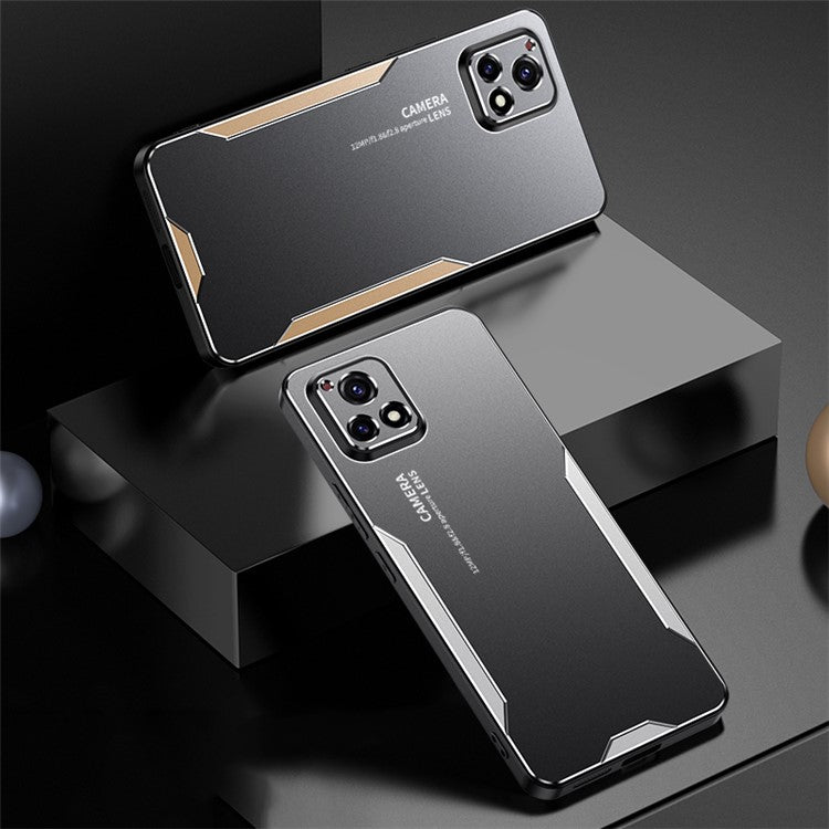 For vivo Y52s Phone Case Anti-drop Aluminium Alloy+PC+TPU Phone Cover - Silver