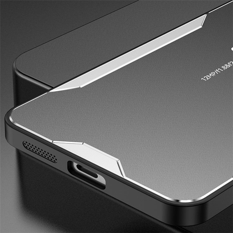 For vivo Y78+ 5G Metal Case Aluminium Alloy+PC+TPU Hybrid Phone Cover - Silver