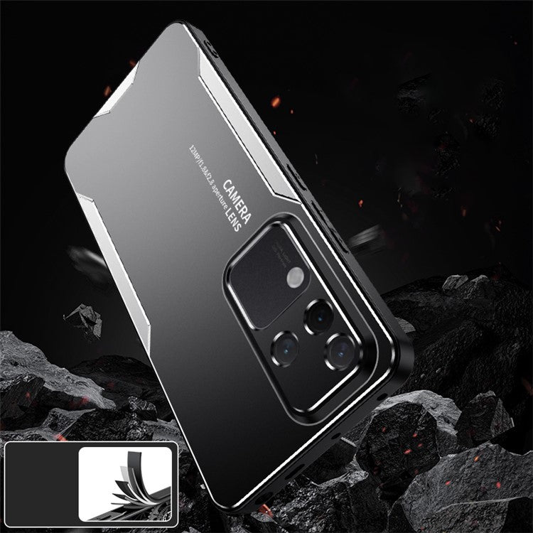 For vivo S18 Pro 5G Mobile Phone Case Shockproof Aluminum Alloy+PC+TPU Phone Shell - Gold