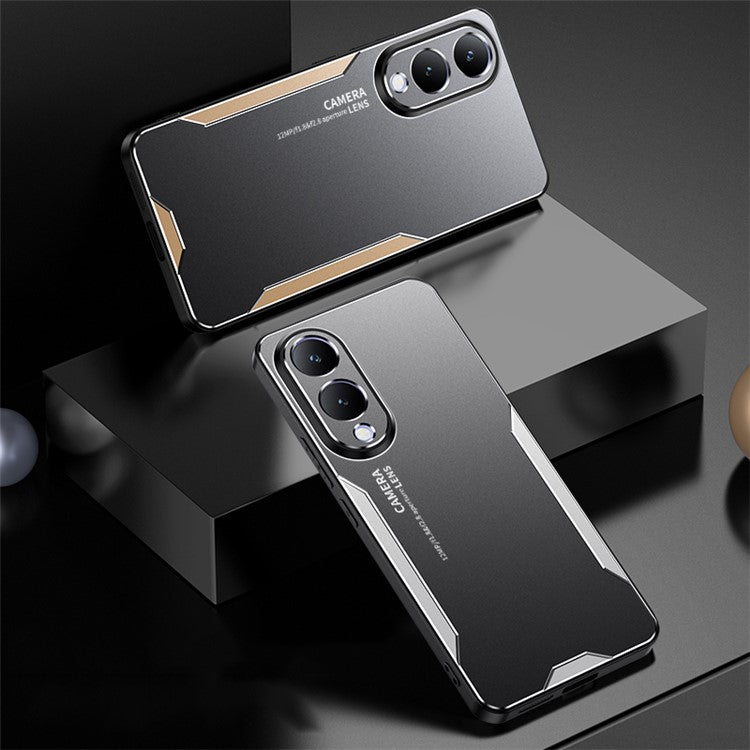 Aluminium Alloy+PC+TPU Cover for vivo Y17s 4G Phone Case Anti-drop Protection - Gold