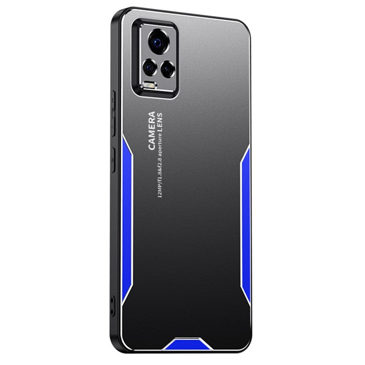 For vivo S7 5G Phone Case Shockproof Tough Metal Armour Cover - Blue